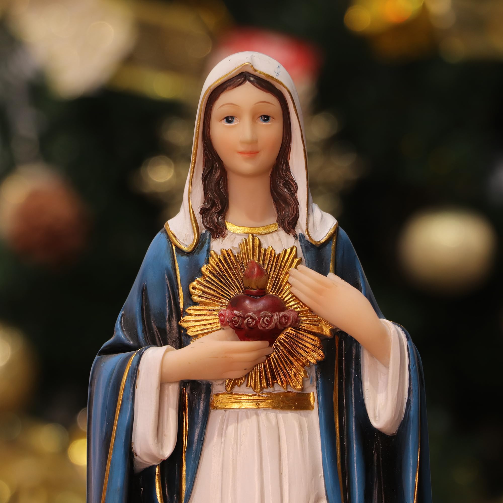 即決□聖母マリア像34cm2kg□キリスト教会クリスマスカトリック祭壇